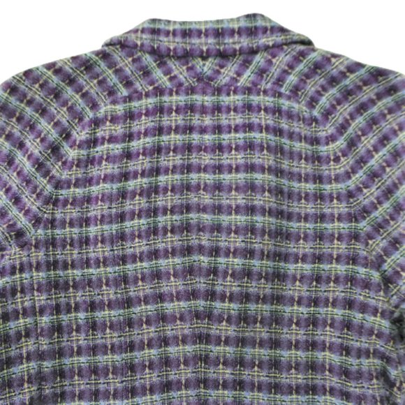 Pendleton Plus Purple Plaid Wool Tweed Blazer Jacket Pockets Collared Lined 16W - Picture 6 of 10